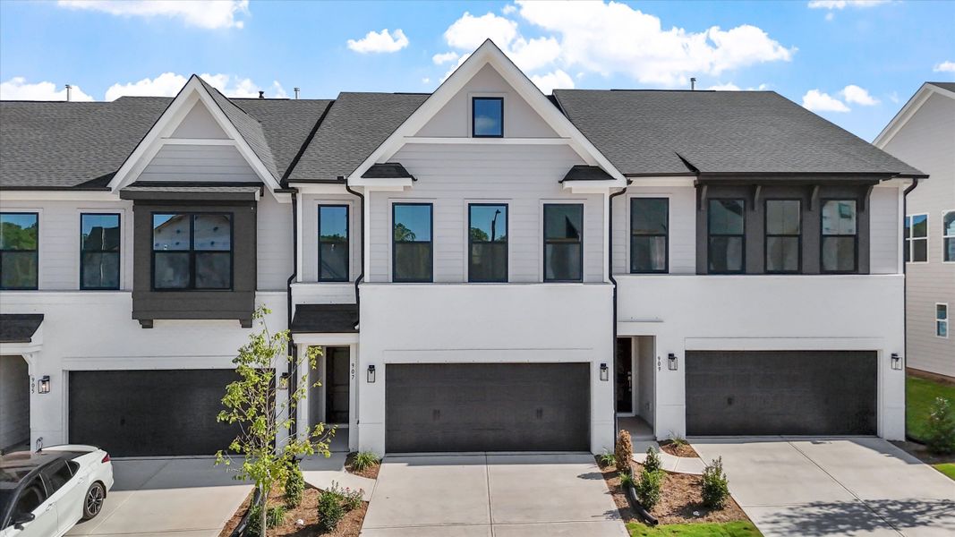 Front exterior of a new home in Sweetbrier, Durham, NC, highlighting curb appeal (Image 20).