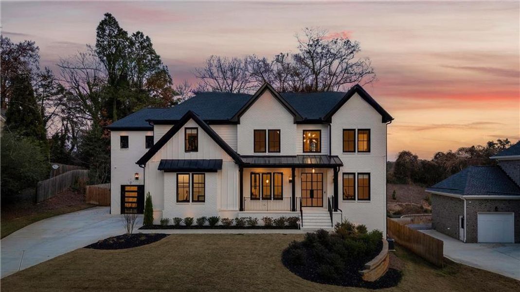 Front exterior of a new home in , Marietta, GA, highlighting curb appeal (Image 34).