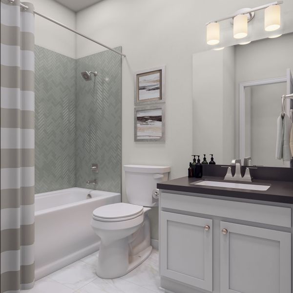 Furnished interior view inside a new home in Lagos Reserve, Manor (Image 12).