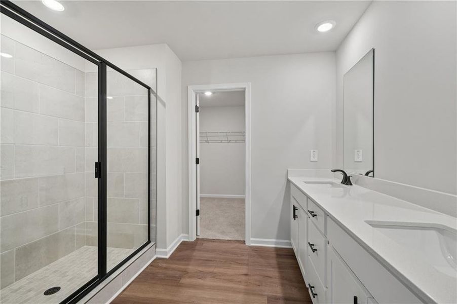 Furnished interior view inside a new home in Vines at Mill Creek - Estate Series, Braselton (Image 19).