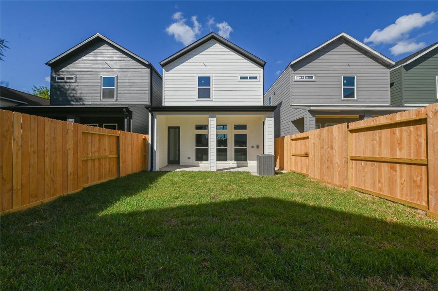 Large back yard is a blank slate for you to design your dream back yard!