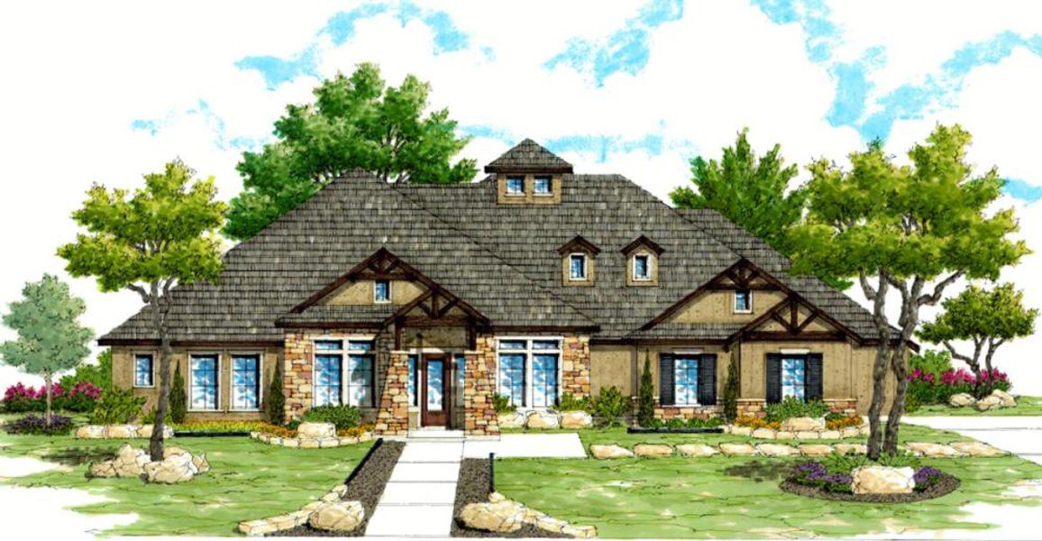 Representative rendering of the exterior for the 3494 by Texas Homes (Image 6). Representative rendering of the exterior for the 3494 by Texas Homes (Image 6).