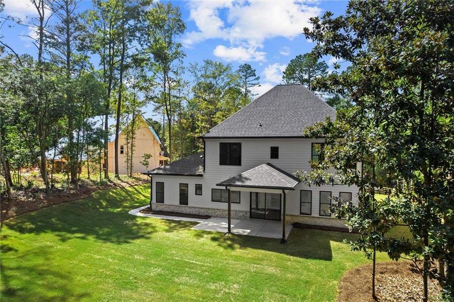Exterior details and patio area of a home in , Winder (Image 3). Exterior details and patio area of a home in , Winder (Image 3).