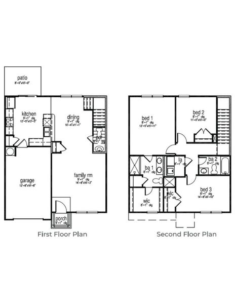 2D floor plan layout of this home in Sherwood Manor, Atlanta, GA (Image 2).