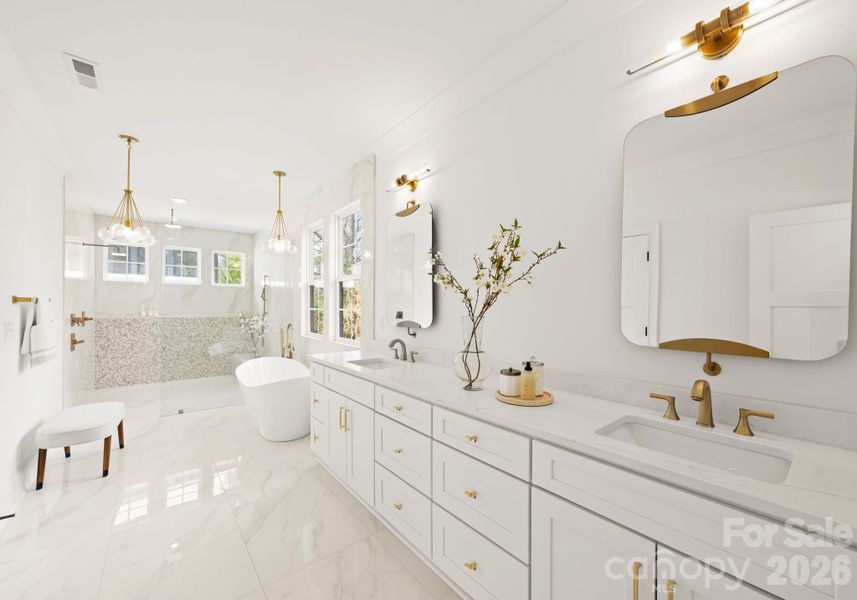 Furnished interior view inside a new home in , Charlotte (Image 34).