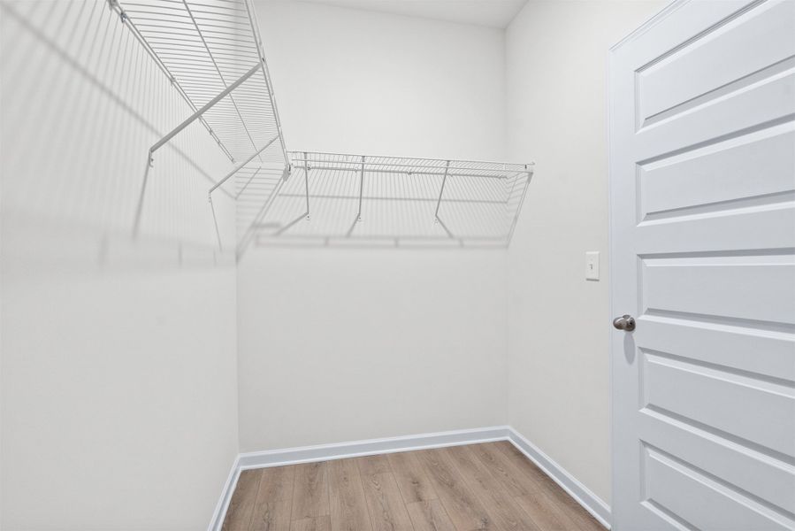 The Dove- Walk-In Closet. Home under construction, photo used for illustrative purposes only, colors and options will vary.