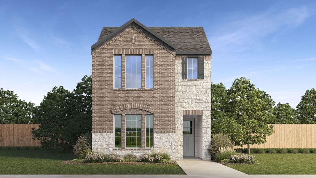 Representative exterior photo of a completed home built from the Plan by D.R. Horton in Waterbend, Euless, TX (Image 2). Representative exterior photo of a completed home built from the Plan by D.R. Horton in Waterbend, Euless, TX (Image 2).