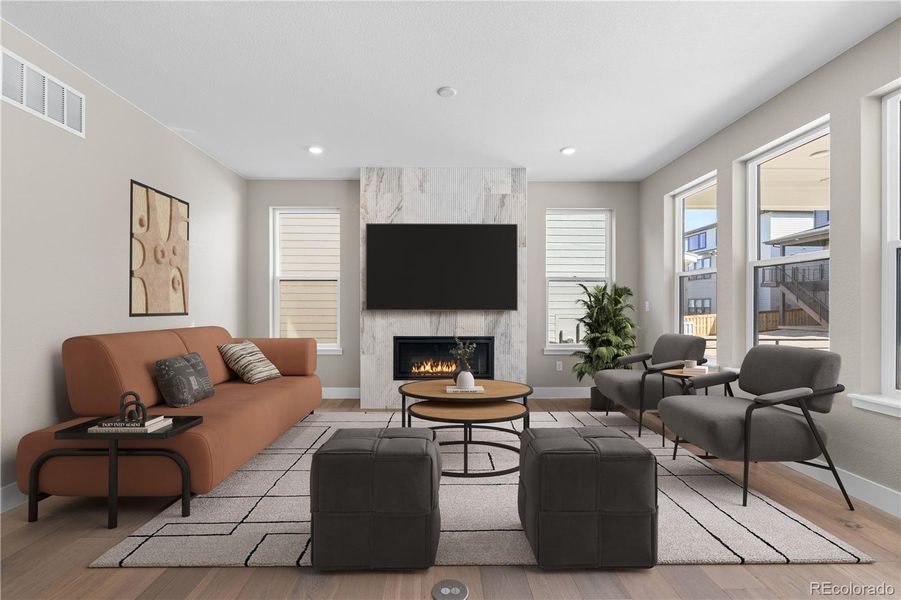 Furnished interior view inside a new home in Legends at Lyric, Lone Tree (Image 9).