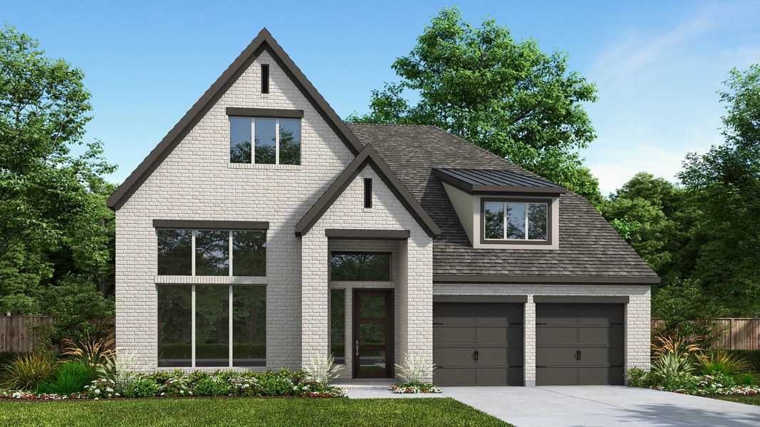 Representative exterior photo of a completed home built from the 3395W by Perry Homes in The Woodlands Hills, Willis, TX (Image 20).