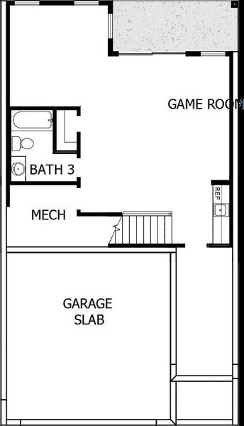 2D floor plan layout of this home in Trailside at Cottonwood Creek, Colorado Springs, CO (Image 6).