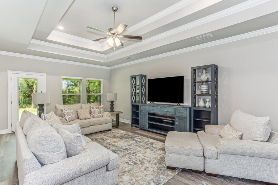 Representative furnished interior of a home built from the The Sapphire by Herbst Homes in Clear Water Landing, Milton (Image 65).