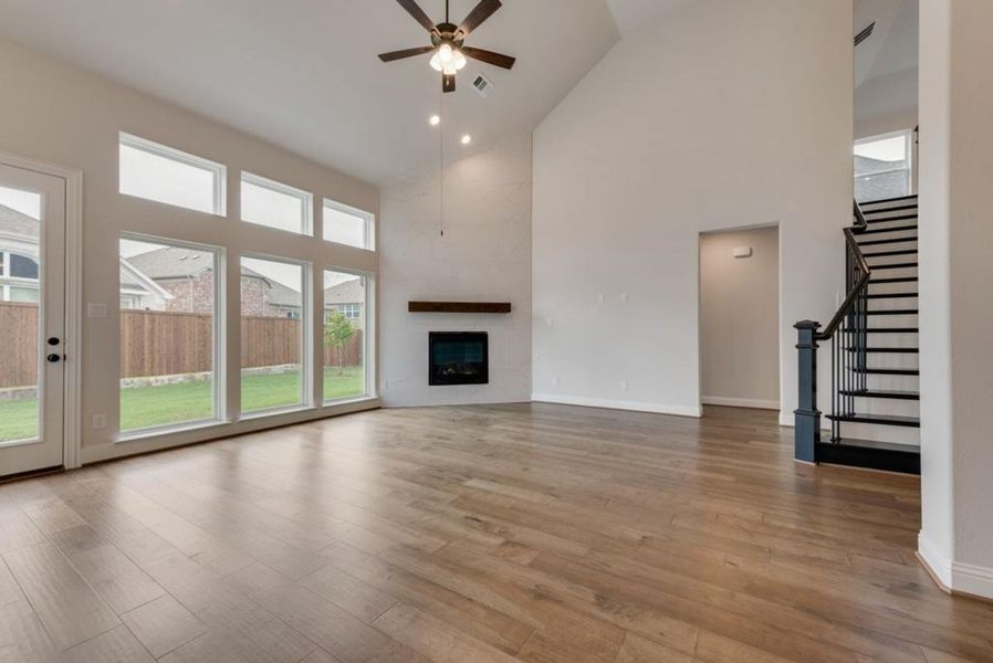 Representative unfurnished interior of a home built from the Brandonwood by Grand Homes in Edgewater, Fate (Image 13).
