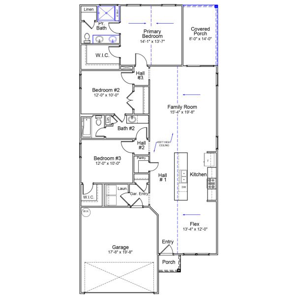 2D floor plan layout of this home in Bluefield, Lexington, SC (Image 3).