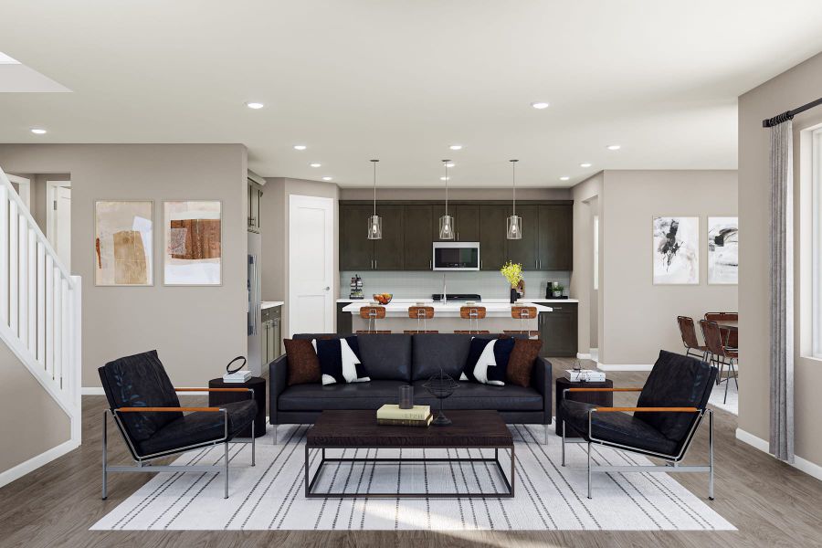 Representative furnished interior of a home built from the 3205 by Tri Pointe Homes in The Aurora Highlands, Aurora (Image 19).