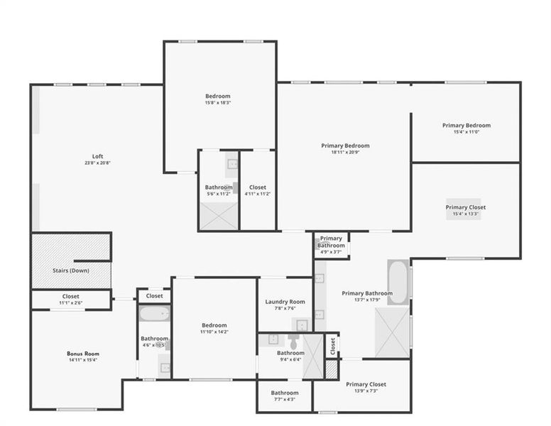 2D floor plan layout of this home in , Hoschton, GA (Image 6).