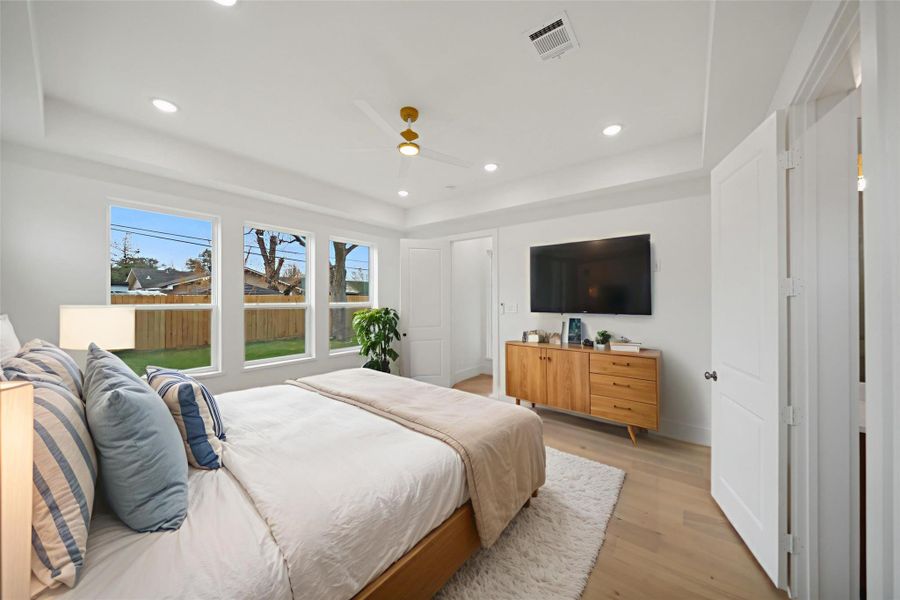 Primary Bedroom - view 1 - virtually staged