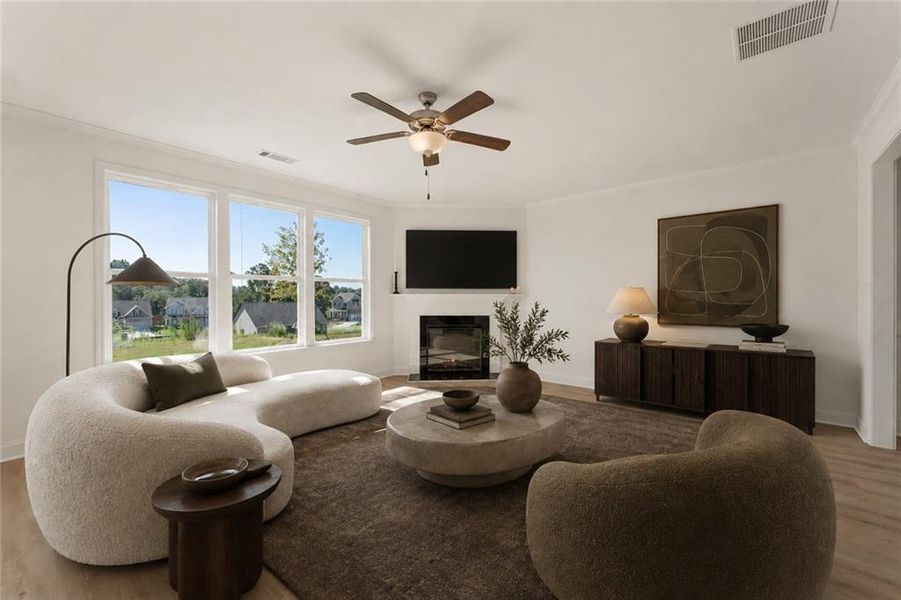 Furnished interior view inside a new home in Clark Farms, Flowery Branch (Image 13).