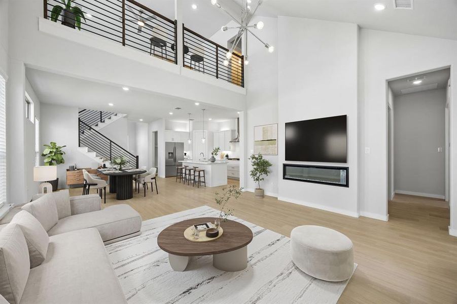 Living Room in the Picasso II home plan by Trophy Signature Homes – REPRESENTATIVE PHOTO Living Room in the Picasso II home plan by Trophy Signature Homes – REPRESENTATIVE PHOTO