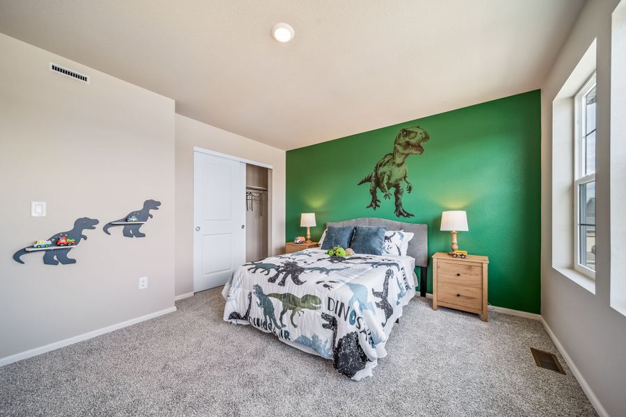 Furnished interior view inside a new home in Thompson River Ranch, Johnstown (Image 22).