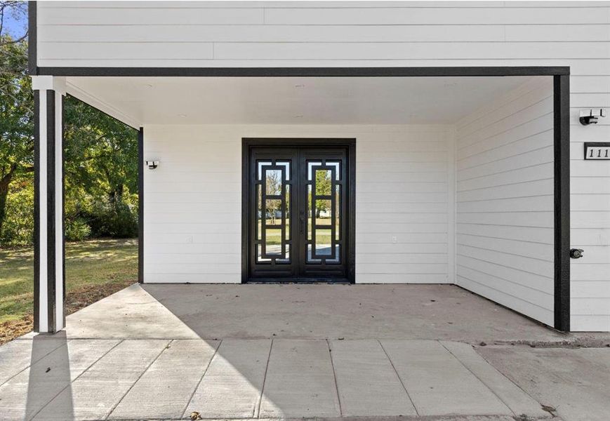 Exterior details and patio area of a home in , Pecan Gap (Image 3). Exterior details and patio area of a home in , Pecan Gap (Image 3).