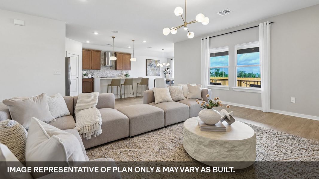 Furnished interior view inside a new home in Monarch Ranch, Manor (Image 8).