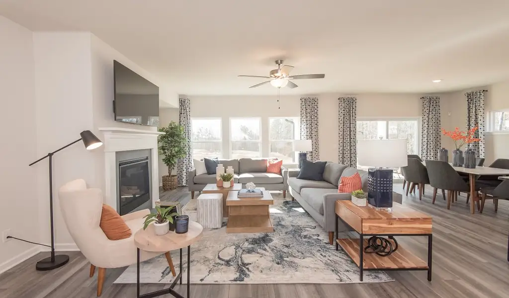Furnished interior view inside a new home in Creekside at Oxford Park, Fairburn (Image 3).