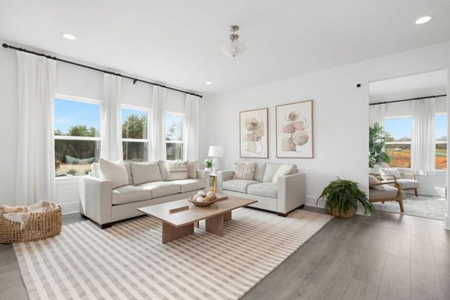 Representative furnished interior of a home built from the Jasper by True Homes in Autumn Ridge, High Shoals (Image 7).