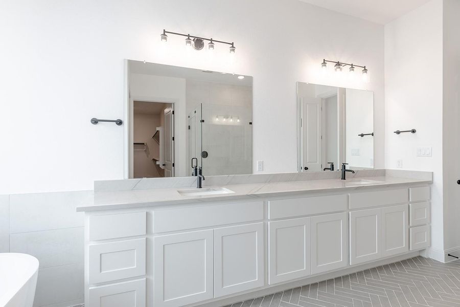 Furnished interior view inside a new home in Lariat - 80', Liberty Hill (Image 8).