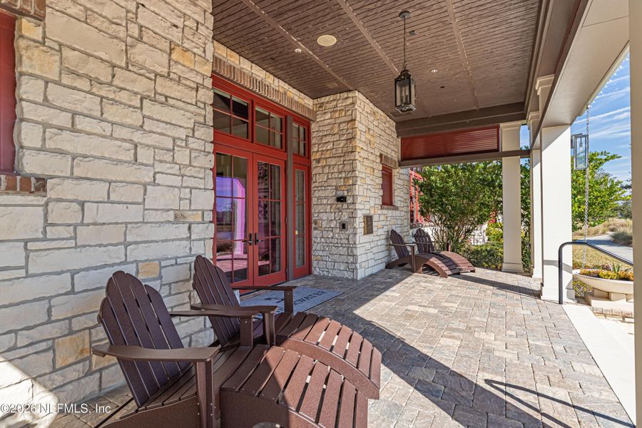 Exterior details and patio area of a home in Brookside at Shearwater, St. Augustine (Image 28).