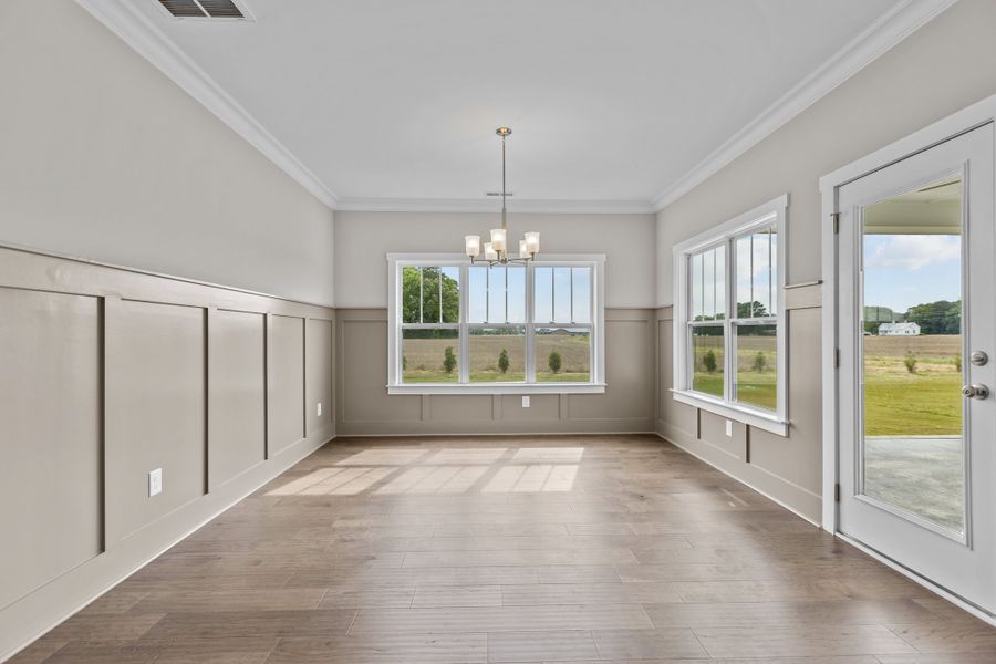 Representative unfurnished interior of a home built from the Haddock by Bill Clark Homes in Laurel Oaks, Greenville (Image 18).