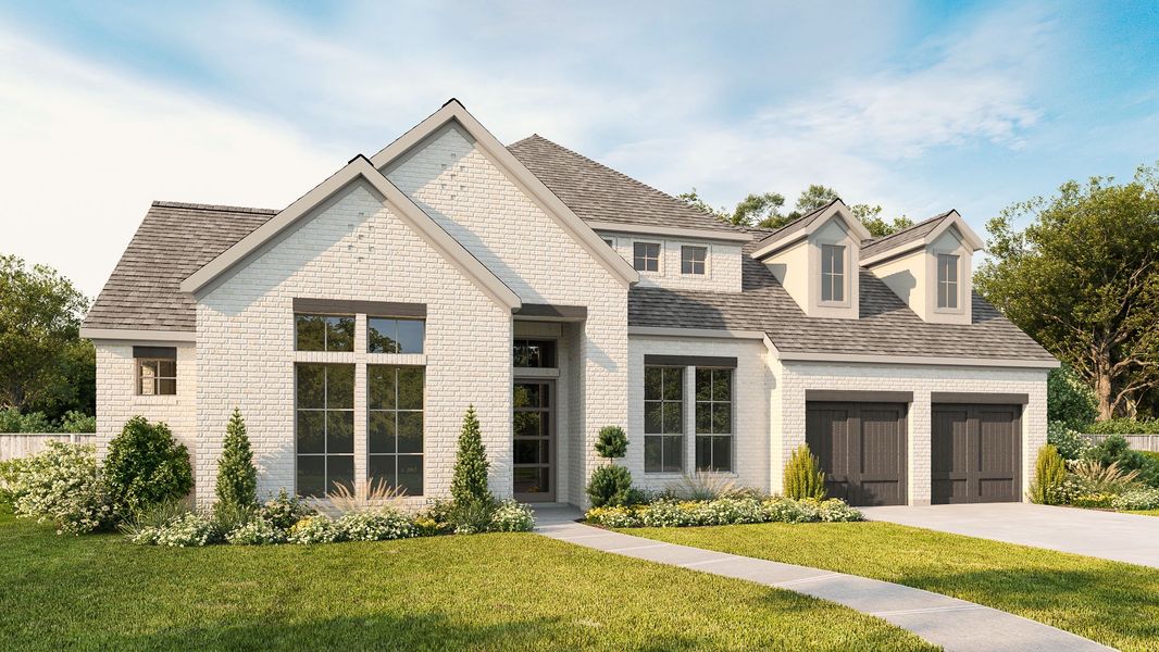 Representative exterior photo of a completed home built from the 617A by Britton Homes in Adkins Park, Hurst, TX (Image 16). Representative exterior photo of a completed home built from the 617A by Britton Homes in Adkins Park, Hurst, TX (Image 16).