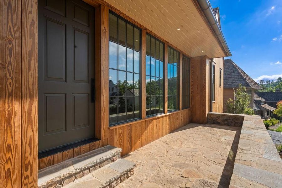 Exterior details and patio area of a home in , Clarkesville (Image 3).