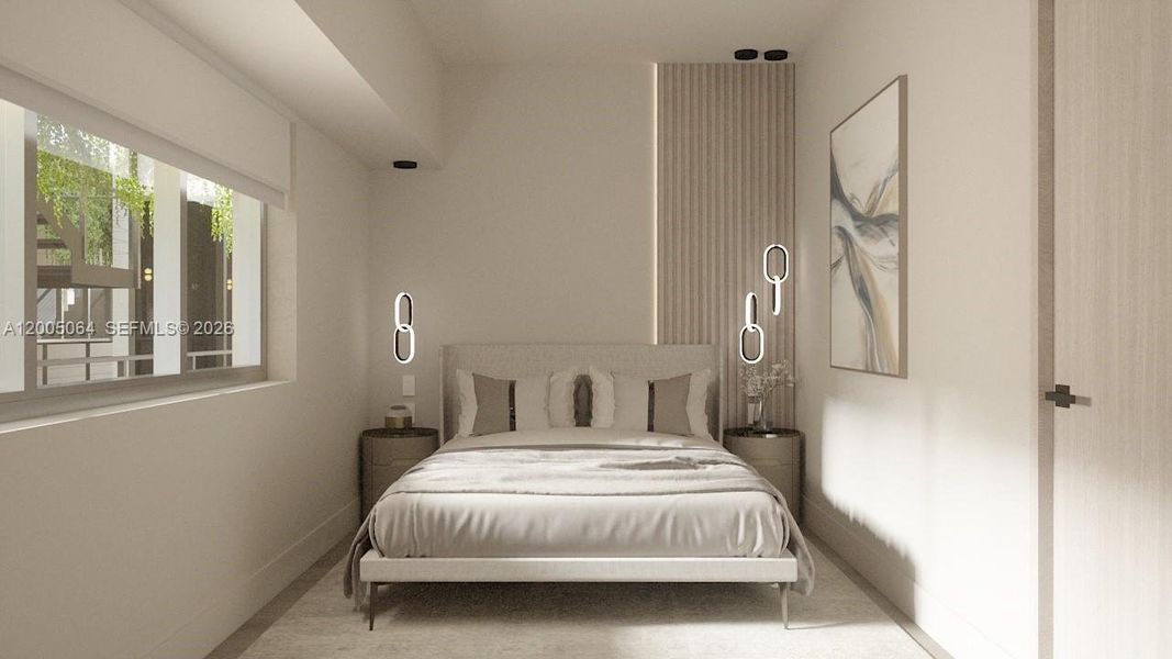 Furnished interior view inside a new home in , Miami Beach (Image 9).