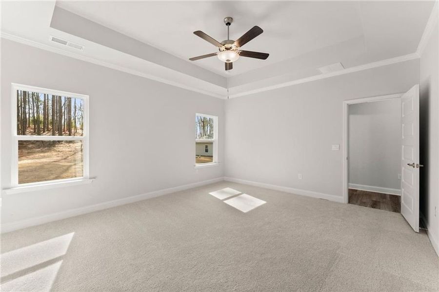 Representative unfurnished interior of a home built from the 2620 by Adams Homes in Williams Ridge, Bailey (Image 30). Representative unfurnished interior of a home built from the 2620 by Adams Homes in Williams Ridge, Bailey (Image 30).