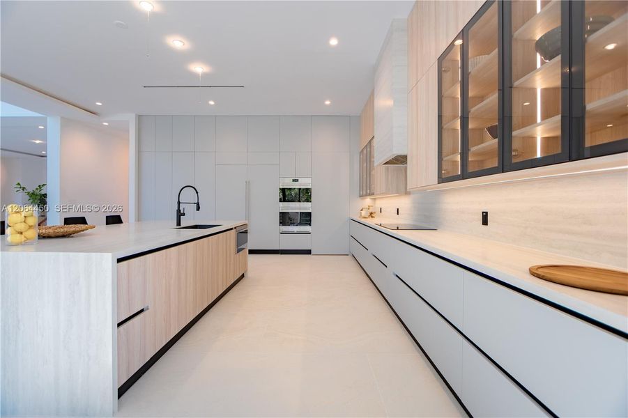 Kitchen with custom built cabinetry