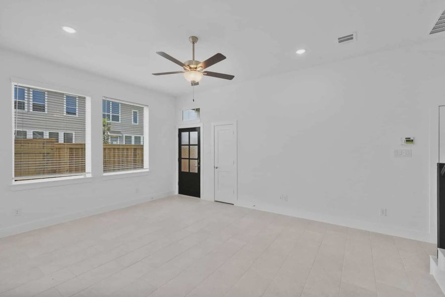 Representative unfurnished interior of a home built from the Cheverny by Chesmar Homes in Bridgeland Chateau, Cypress (Image 20).