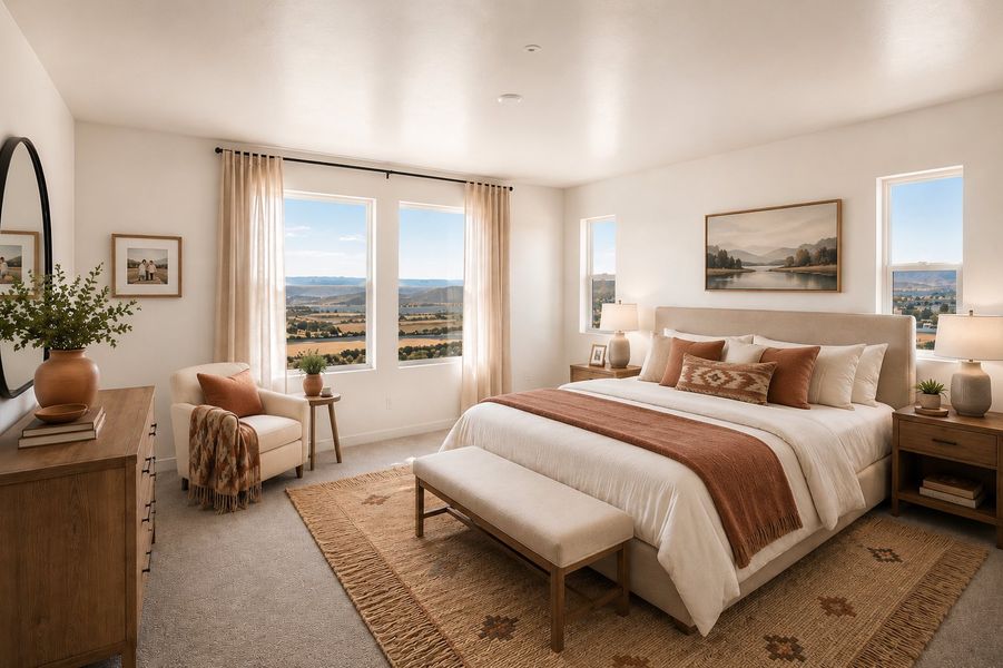 Furnished interior view inside a new home in Trailstone, Arvada (Image 11).