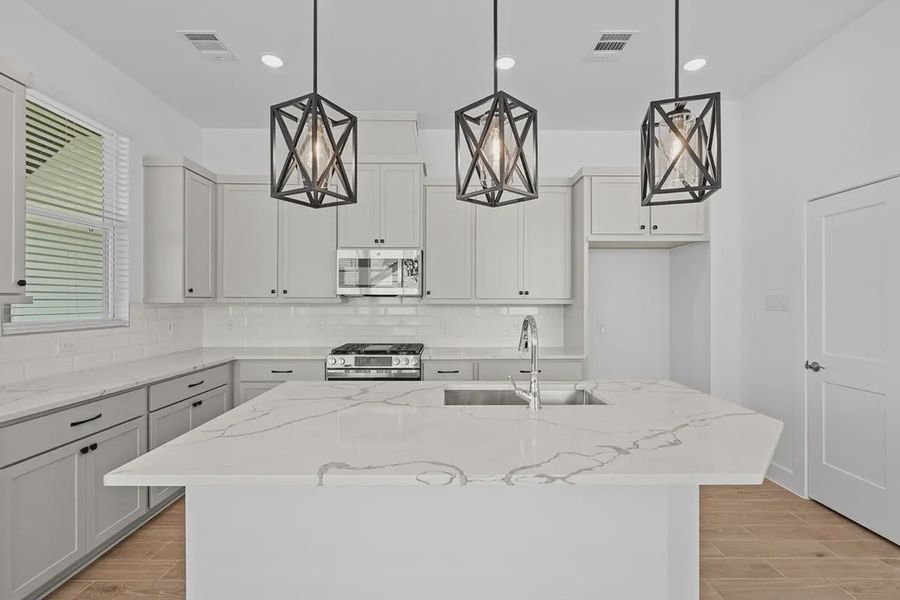 Furnished interior view inside a new home in Bridgeland Chateaus, Cypress (Image 5).