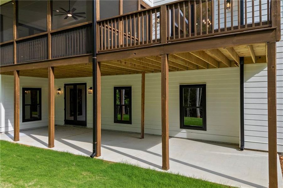 Front exterior of a new home in , Flowery Branch, GA, highlighting curb appeal (Image 54).