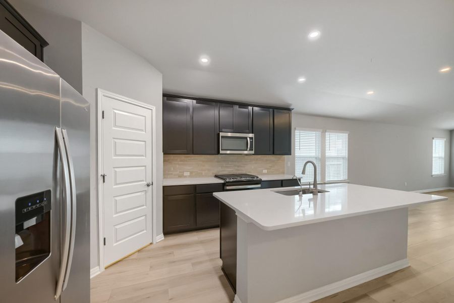 Furnished interior view inside a new home in , Buda (Image 11). Furnished interior view inside a new home in , Buda (Image 11).