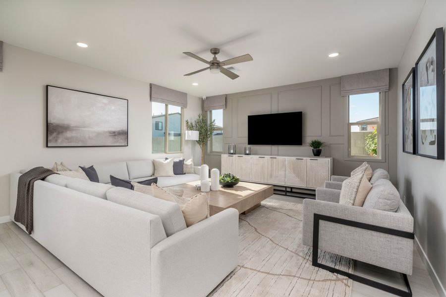 Representative furnished interior of a home built from the Monument by Risewell Homes in Citrus Park, Goodyear (Image 8).
