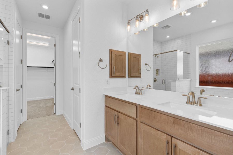 Primary Bath retreat with dual vanities Primary Bath retreat with dual vanities