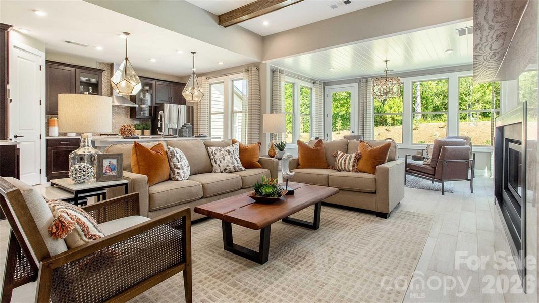Furnished interior view inside a new home in Handsmill on Lake Wylie, York (Image 8).
