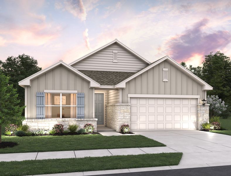 Representative exterior photo of a completed home built from the Hayes by Ashton Woods in Nopal Valley, San Antonio, TX (Image 15).