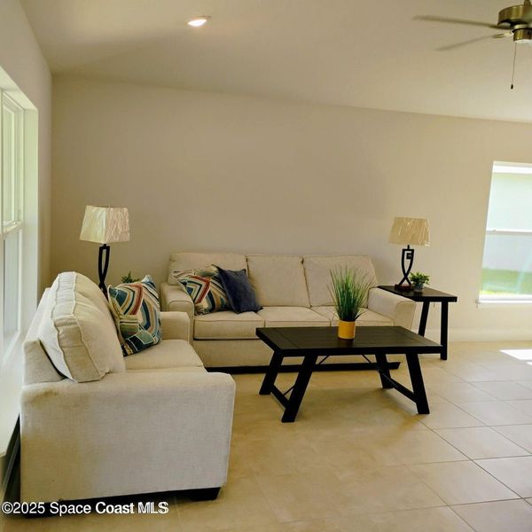 Furnished interior view inside a new home in St. John Preserve, Palm Bay (Image 9). Furnished interior view inside a new home in St. John Preserve, Palm Bay (Image 9).