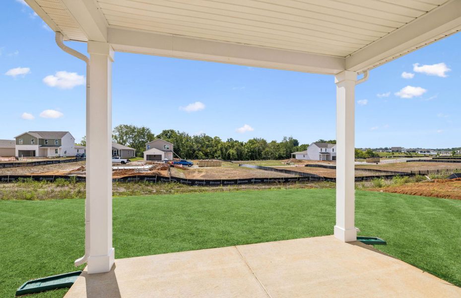 Exterior details and patio area of a home in Highlands of Carter's Station, Columbia (Image 23).