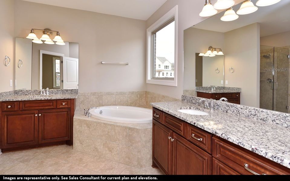 Representative furnished interior of a home built from the Danbury IV by CastleRock Communities in Belvoir, Fairview (Image 10).
