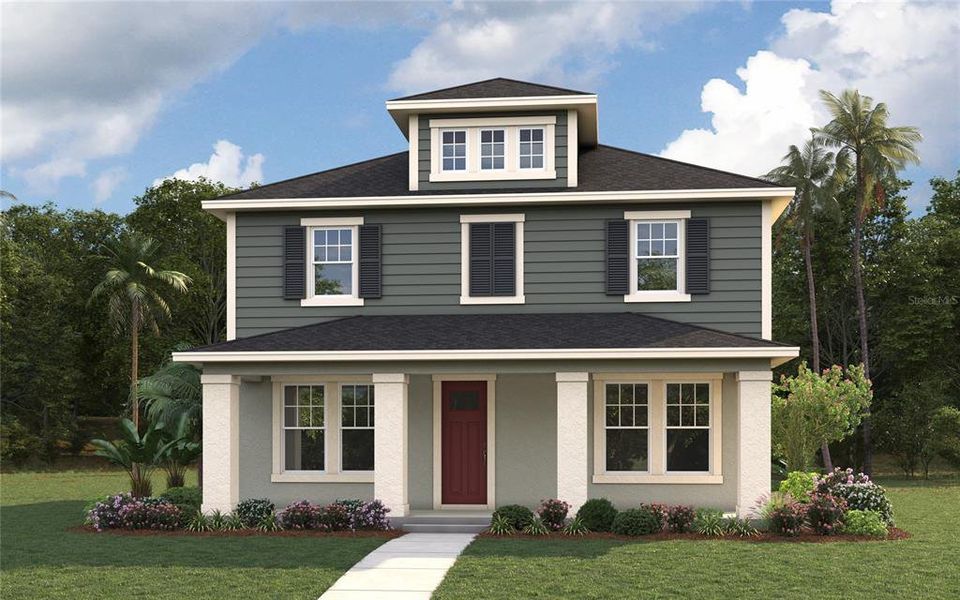 Front exterior of a new home in , St. Petersburg, FL, highlighting curb appeal (Image 1). Front exterior of a new home in , St. Petersburg, FL, highlighting curb appeal (Image 1).