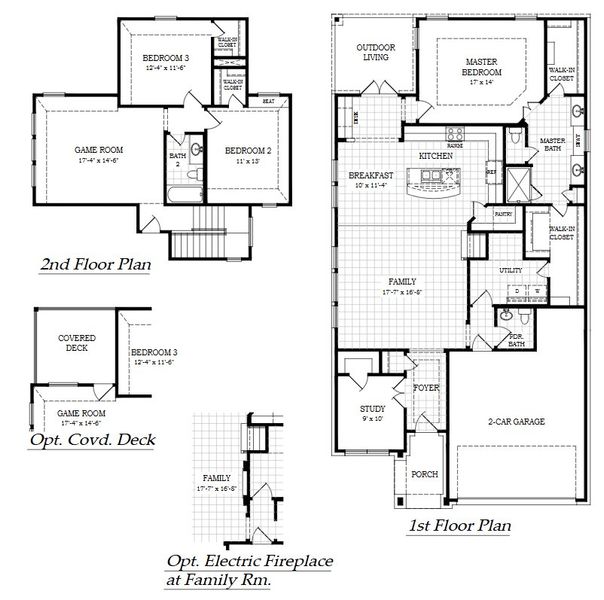 2D floor plan layout for the Warner by Chesmar Homes in The Grove at Blackhawk, Pflugerville, TX (Image 3).