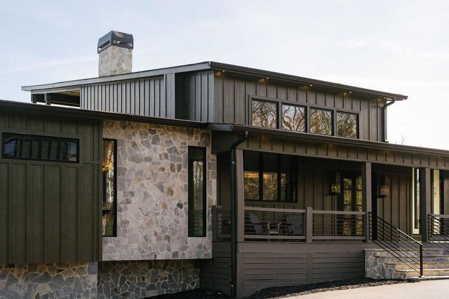 Front exterior of a new home in , Mineral Bluff, GA, highlighting curb appeal (Image 1). Front exterior of a new home in , Mineral Bluff, GA, highlighting curb appeal (Image 1).